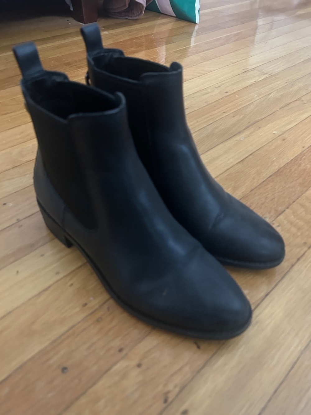 Cole Haan Black Leather Chelsea Ankle Boots